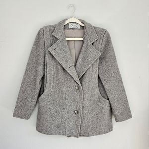 Freddi-Gail Marled Wool Pea Coat